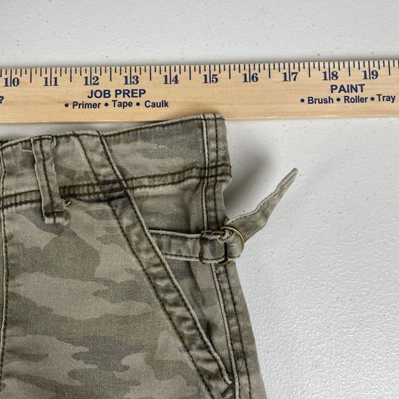 Hei Hei Pants Women's Size‎ 29 Camo Slash Pocket Tapred Leg Cotton Stretch - Picture 7 of 11